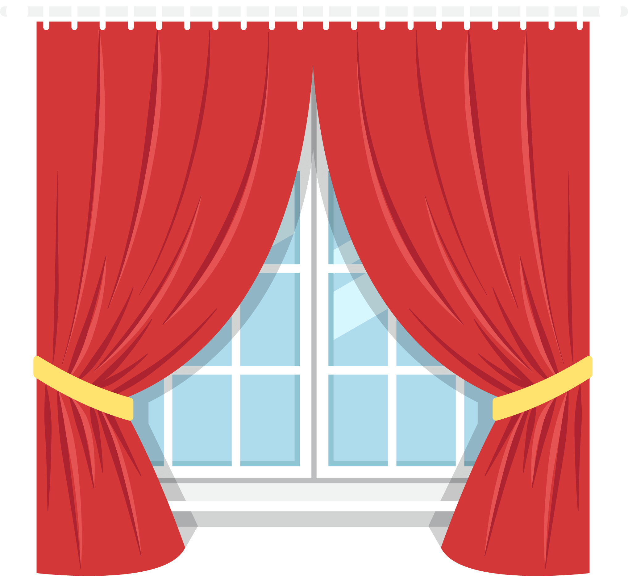 Curtain clipart window shades, Curtain window shades