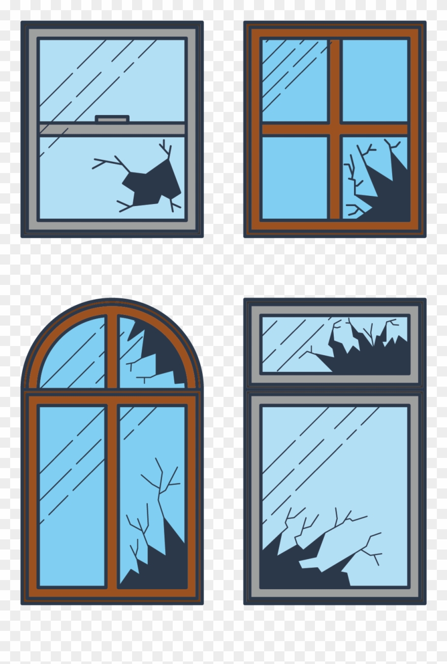 Broken Window Clip Art