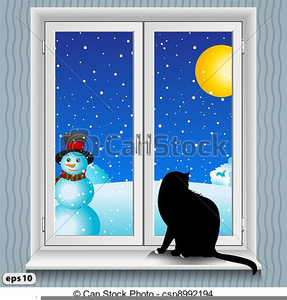 Snowy Window Clipart