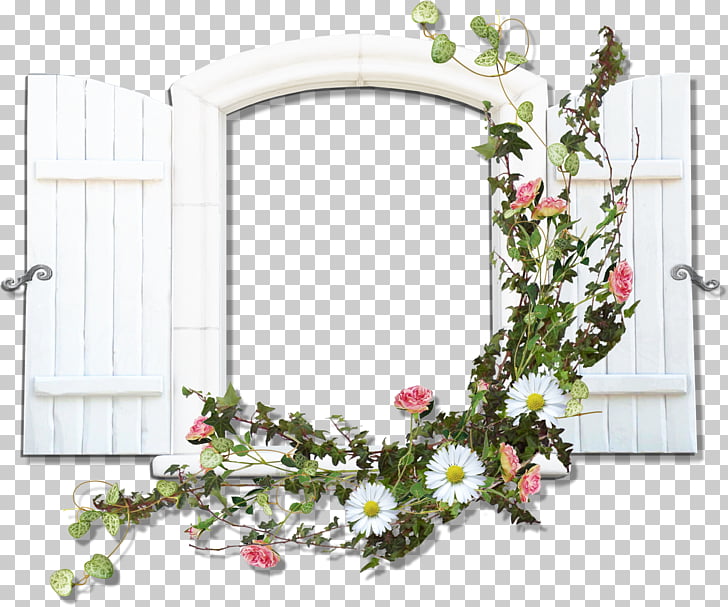 Window Frames Flower , happy spring PNG clipart