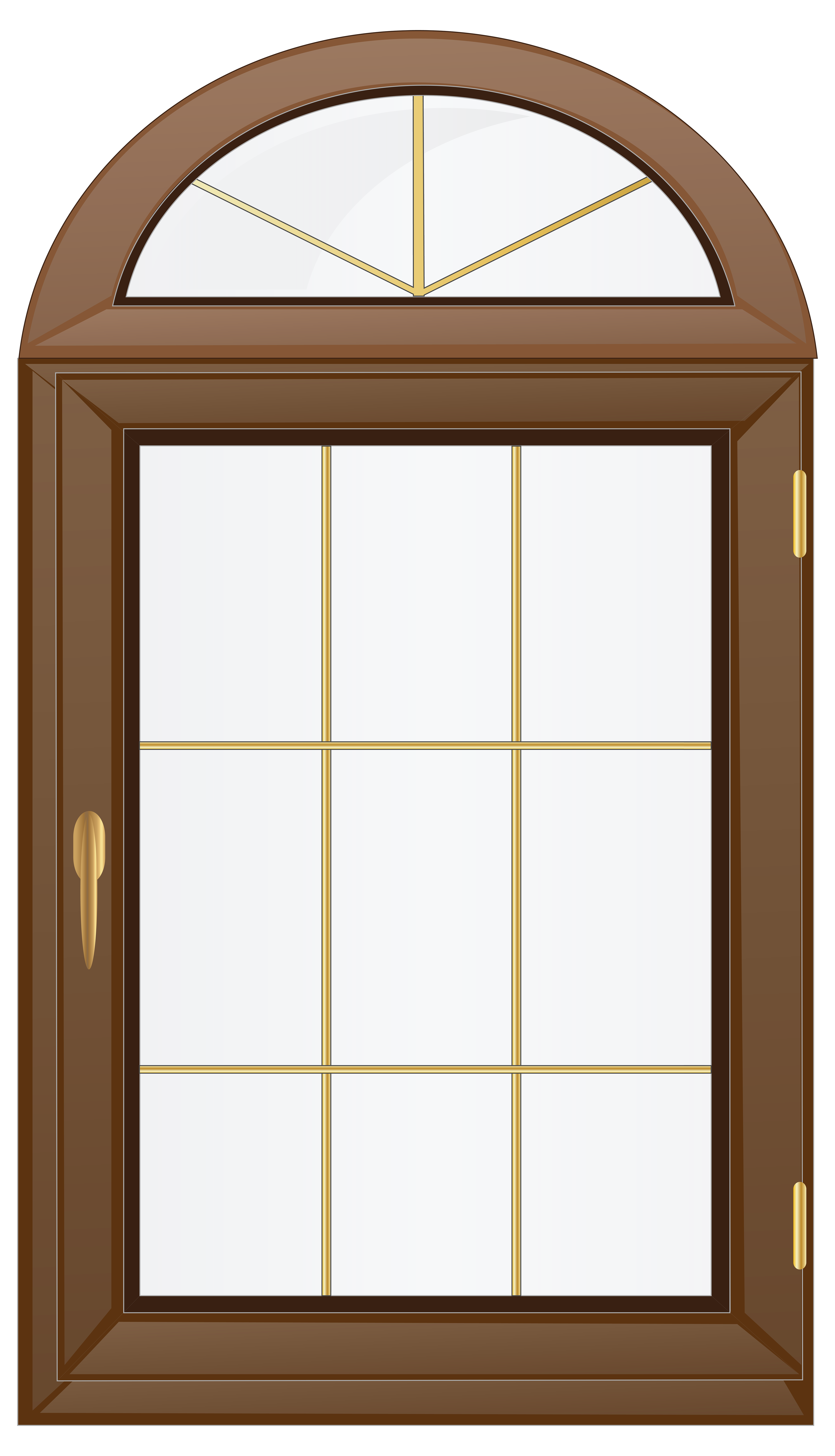 Transparent brown window.