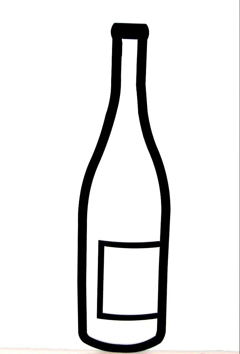 Gallery for wine bottle outline clipart image