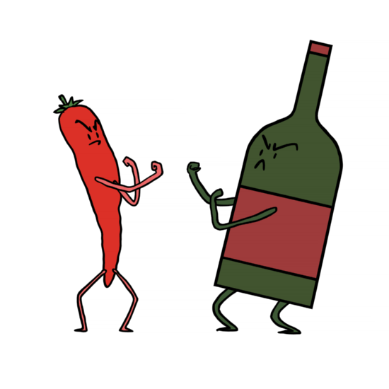 Wine and spice.