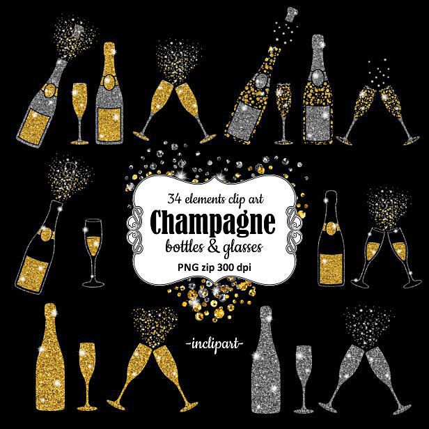 Champagne clipart bottles.