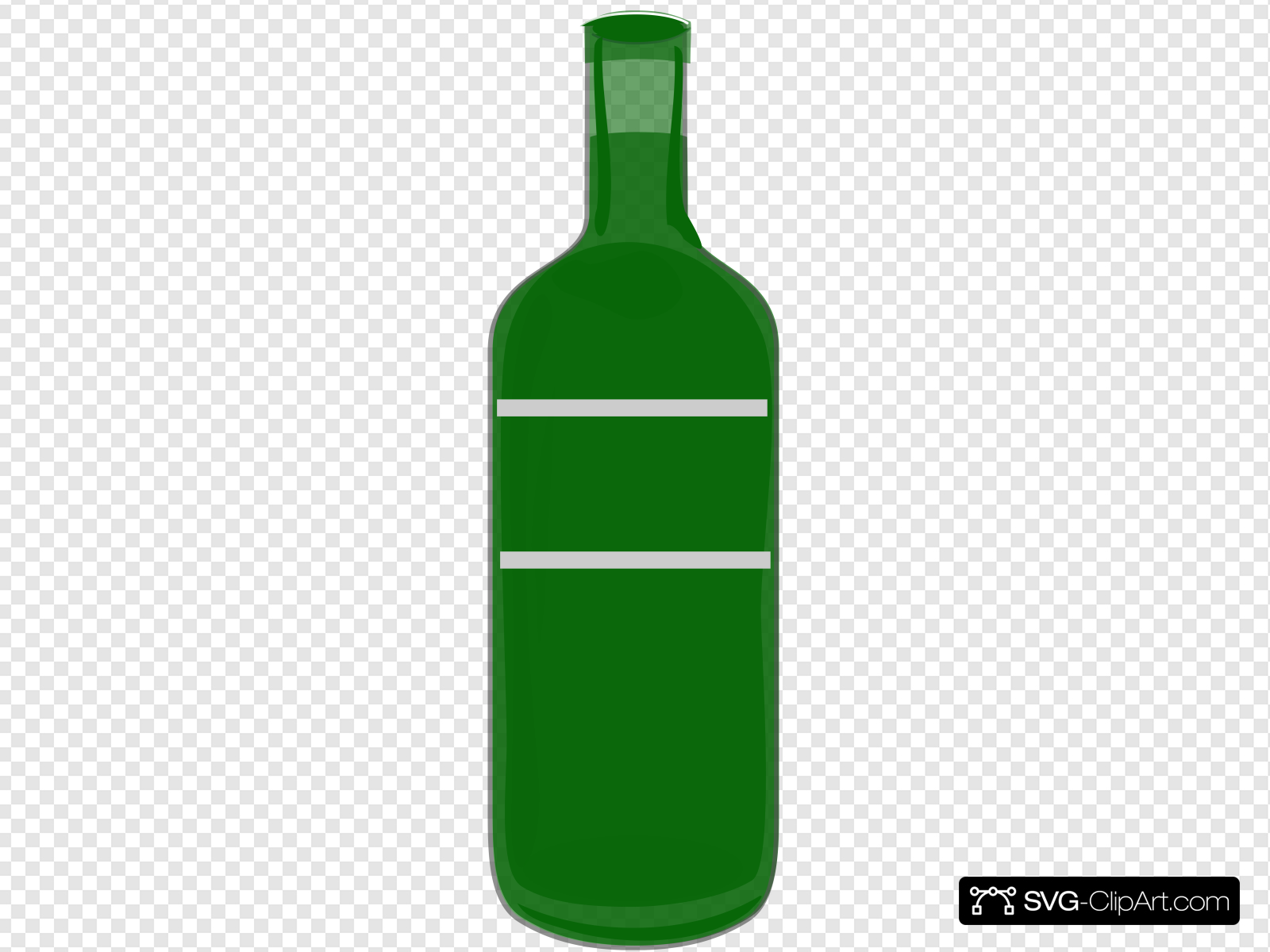 Green wine bottle.
