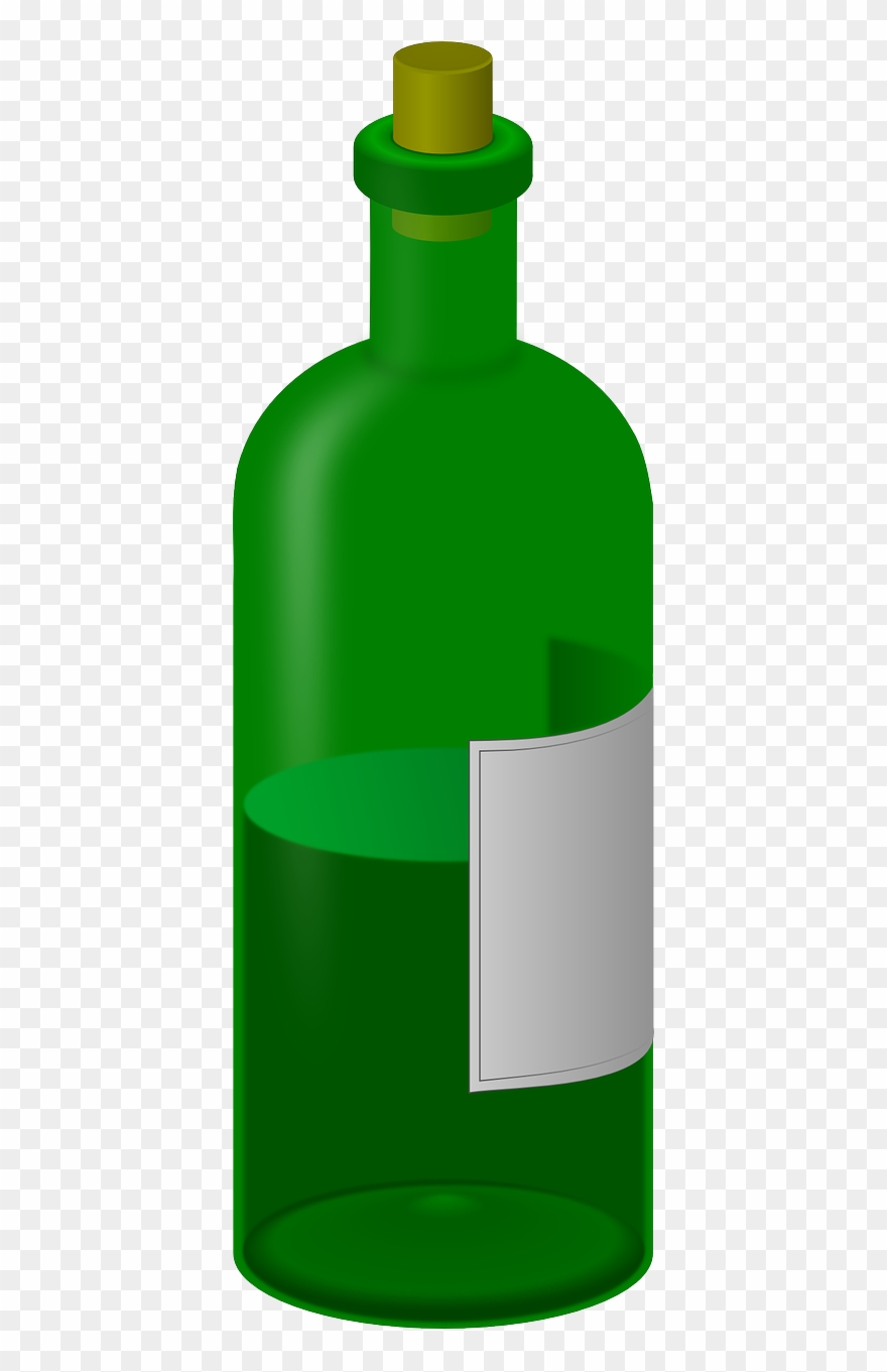 Wine bottle label.
