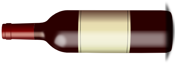 Red wine bottle.