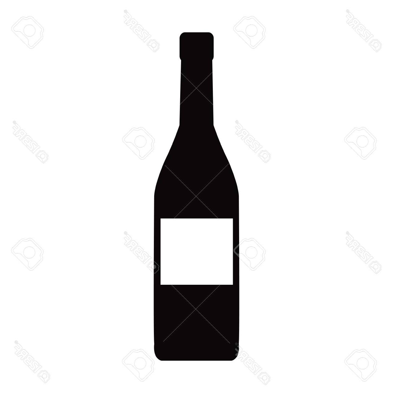 Best HD Silhouette Wine Bottle Vector Pictures