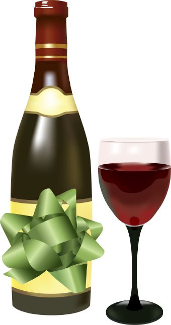 wine clipart christmas