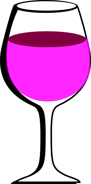 Pink Clipart wine glass