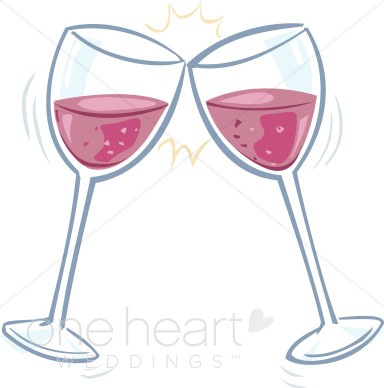 Two Wine Glasses Clipart
