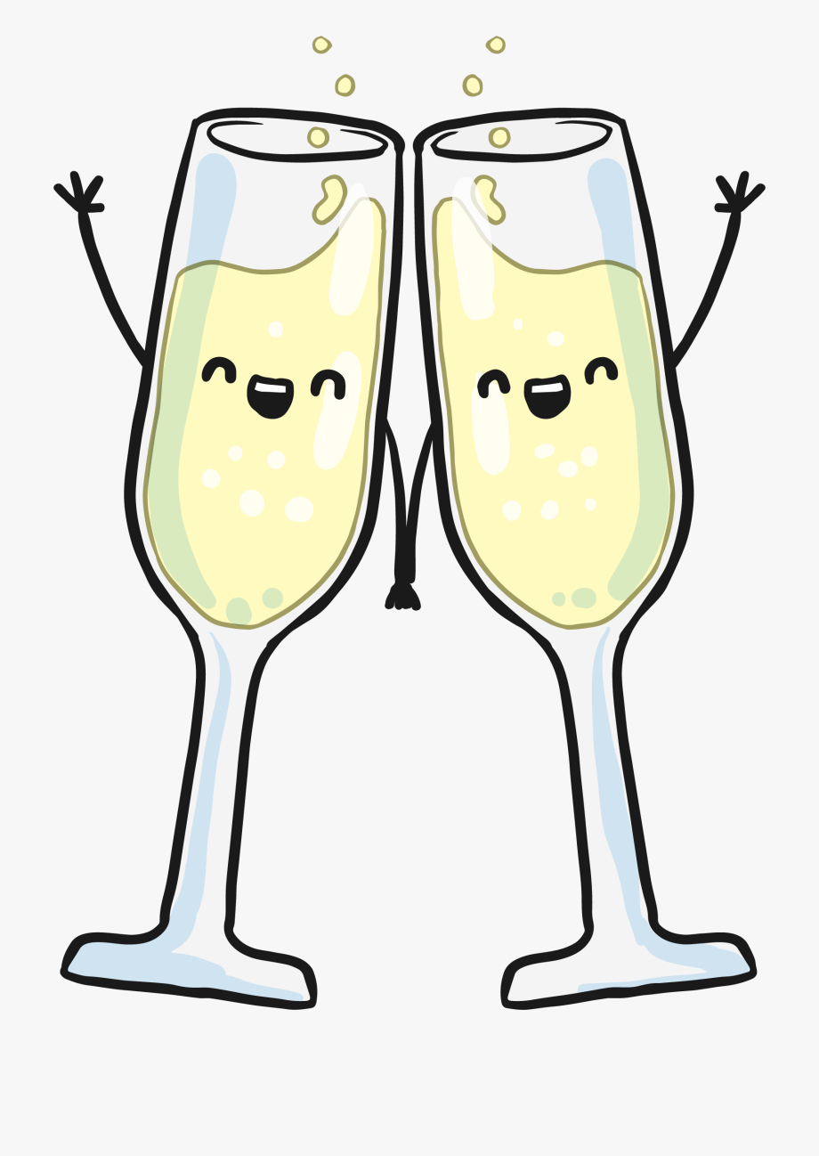 Hand Glass Wine In Champagne Glasses Clipart