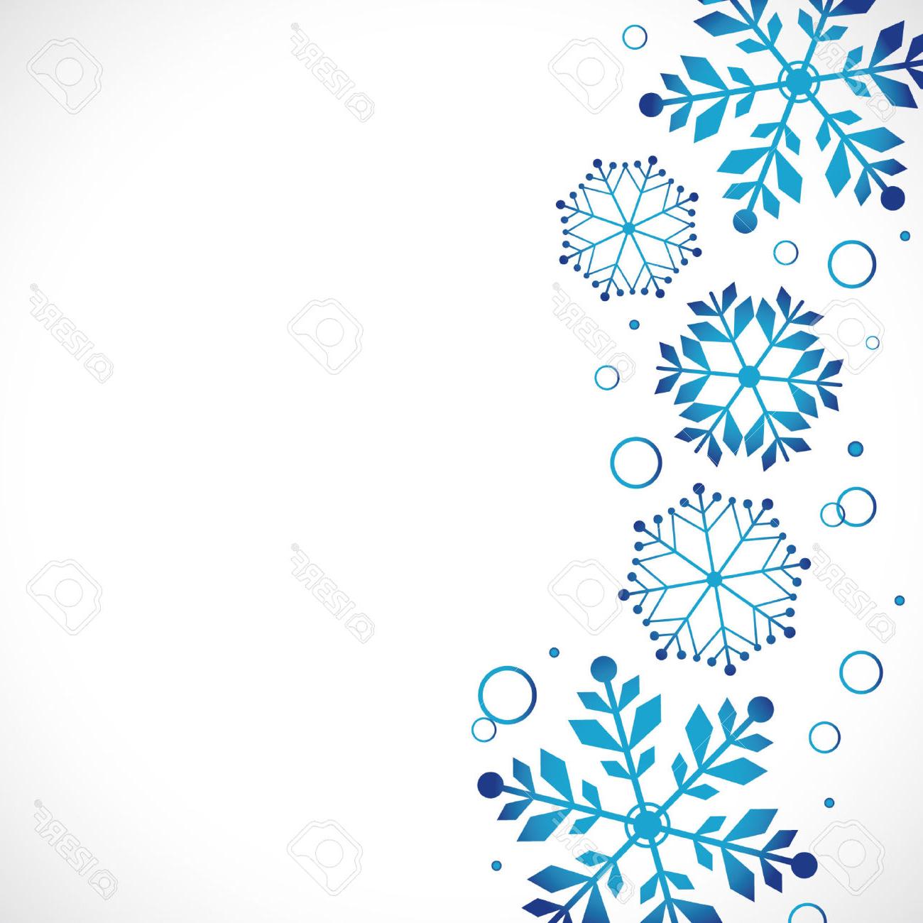 Best Winter Snowflakes Border Clip Art Drawing