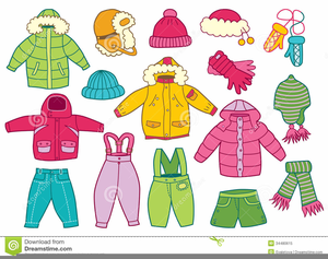 Children Winter Clothes Clipart