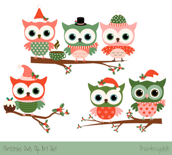 Cute christmas owls.