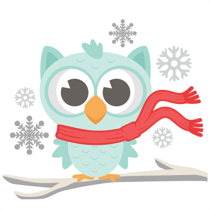 Winter Owl SVG scrapbook cut file cute clipart files for