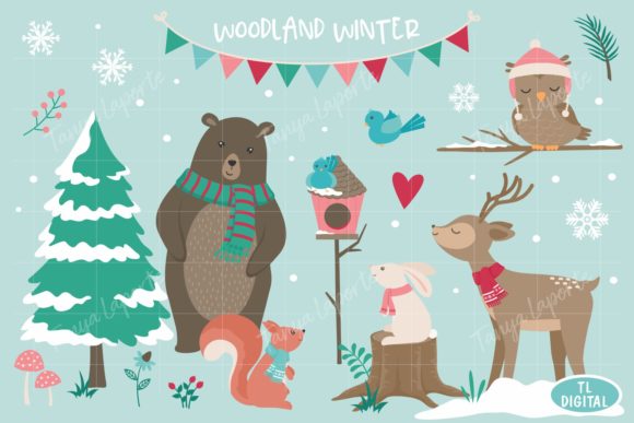 Woodland Winter Clipart