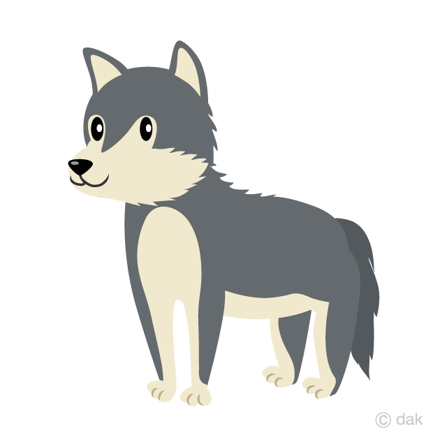 Free Cute Wolf Clipart Image