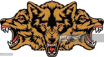 Three Wolf Angry stock vectors