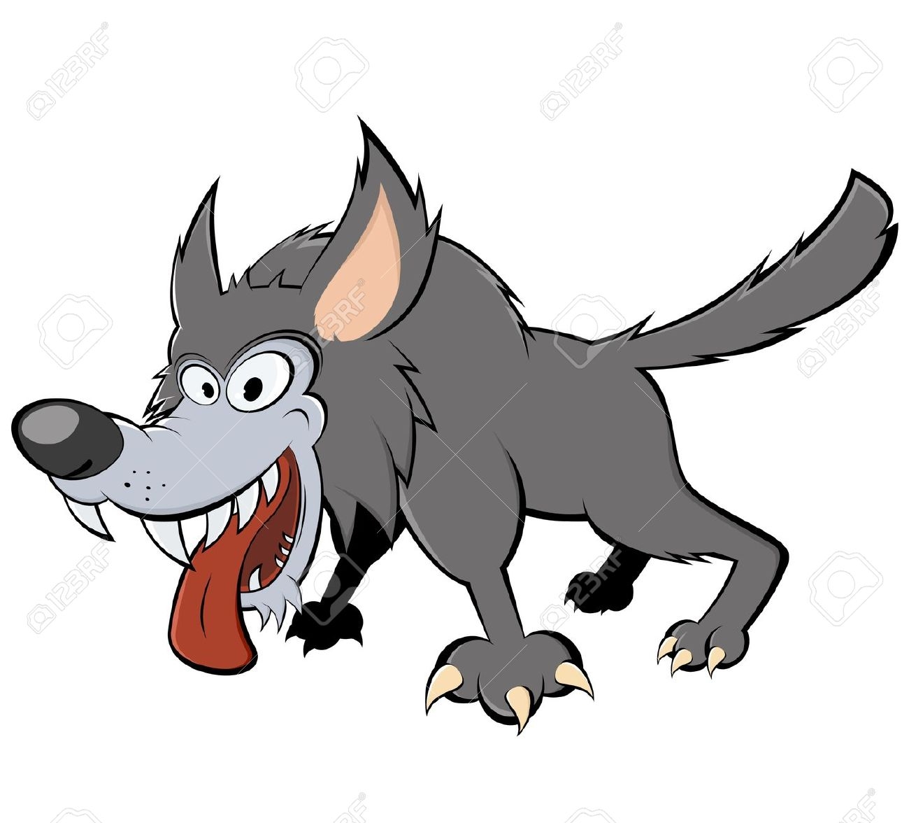 Animated wolf clipart.