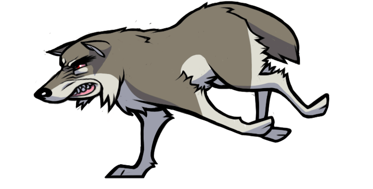 Wolf clipart animation.
