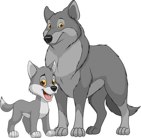 Baby wolf clipart.