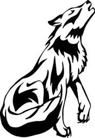 Image result for wolves clipart black and white