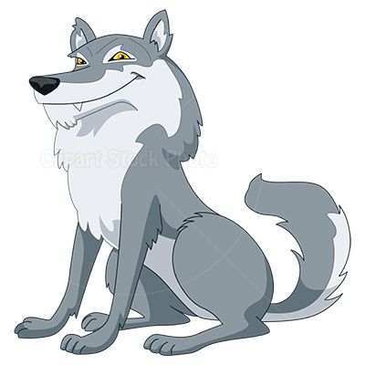 Gray Wolf Clip Art, Royalty Free Cartoon Wolf Stock Image