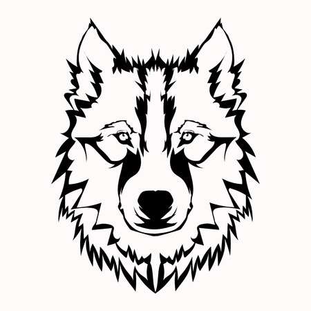 Wolf clipart face.