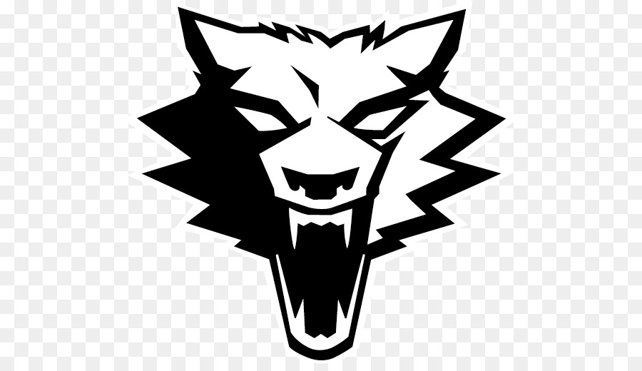 Wolf logo clipart.