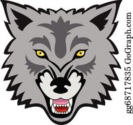 Wolf Face Clip Art