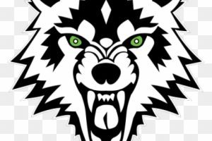 Wolf face clipart.