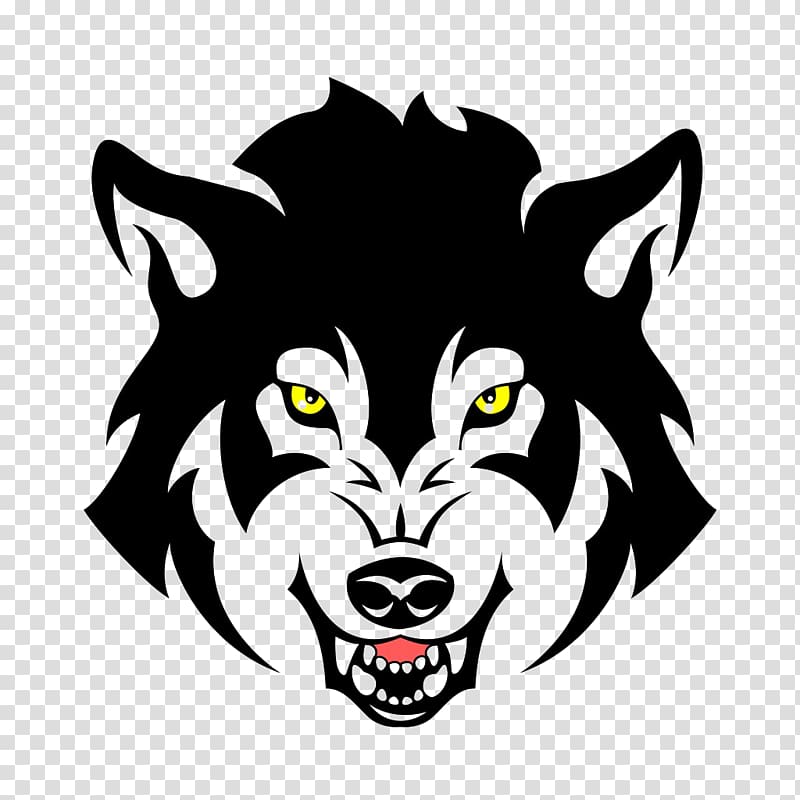 Wolf face gray.