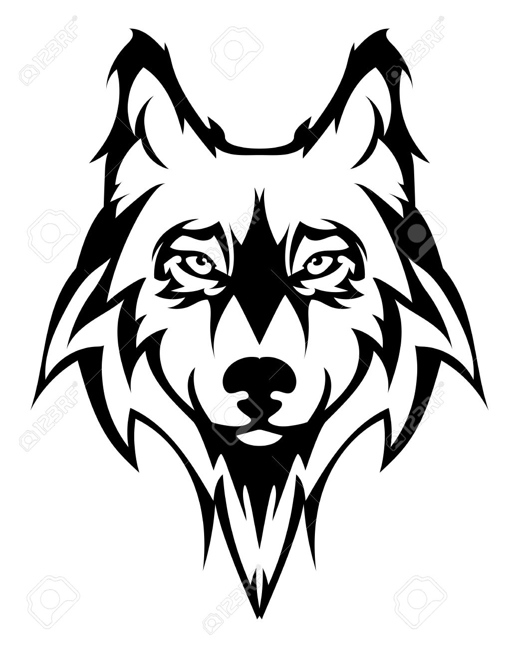 Wolf Face Clipart