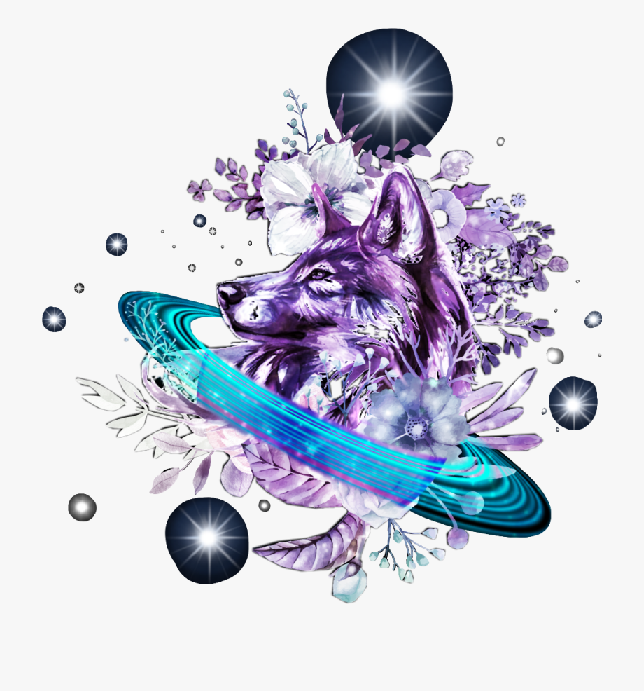 Wolf sticker galaxy.