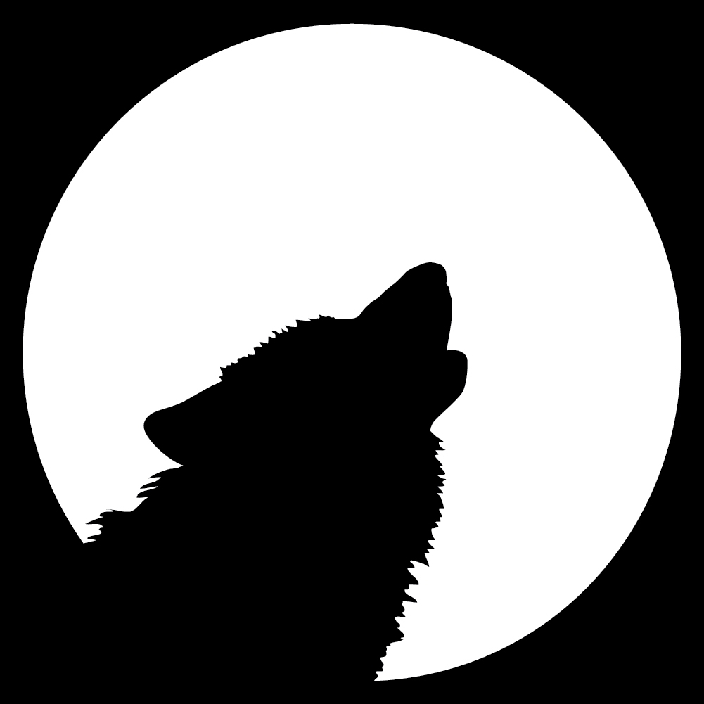 Wolf moon clipart
