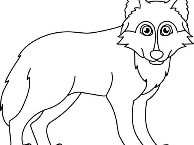 Howling Wolf Clipart outline
