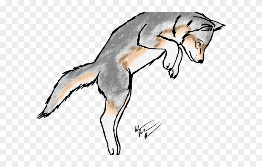 wolf clipart scary