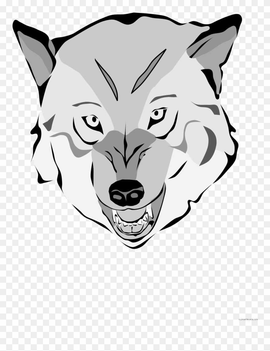 wolf clipart scary