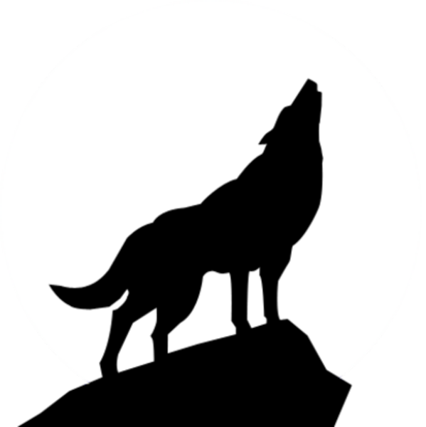 wolf clipart silhouette