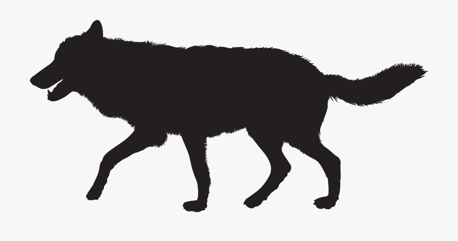 wolf clipart silhouette