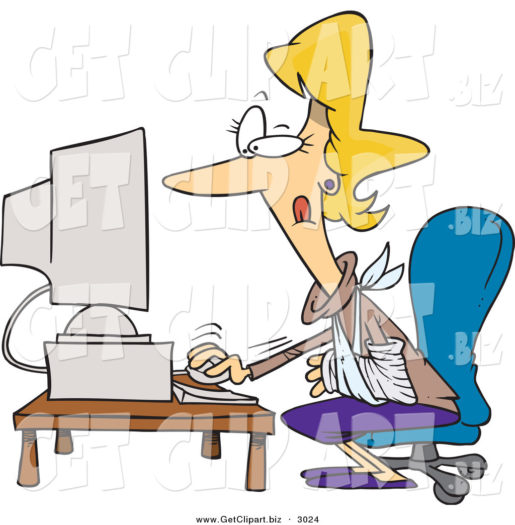 Working woman clipart.
