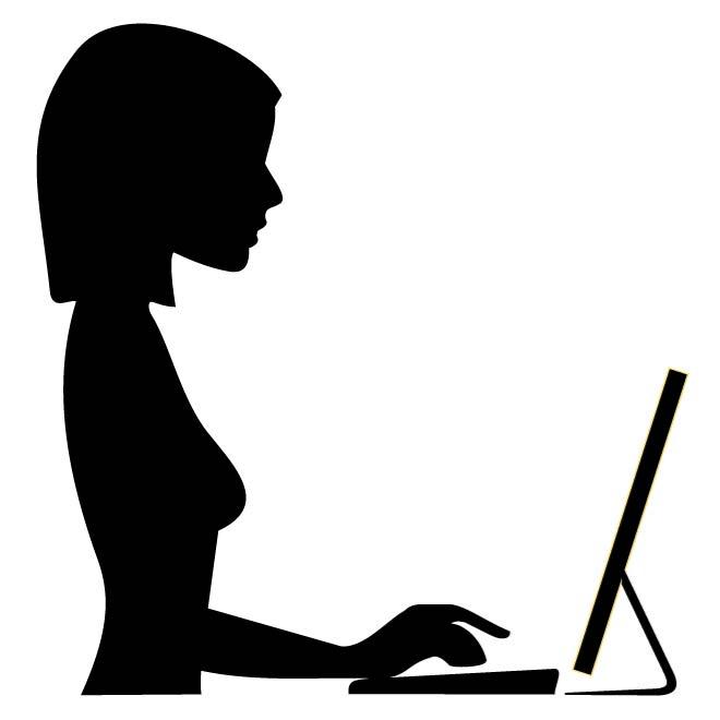Silhouette woman vector.