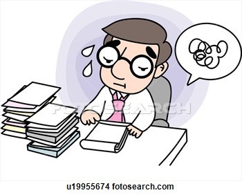 Stress at work clipart