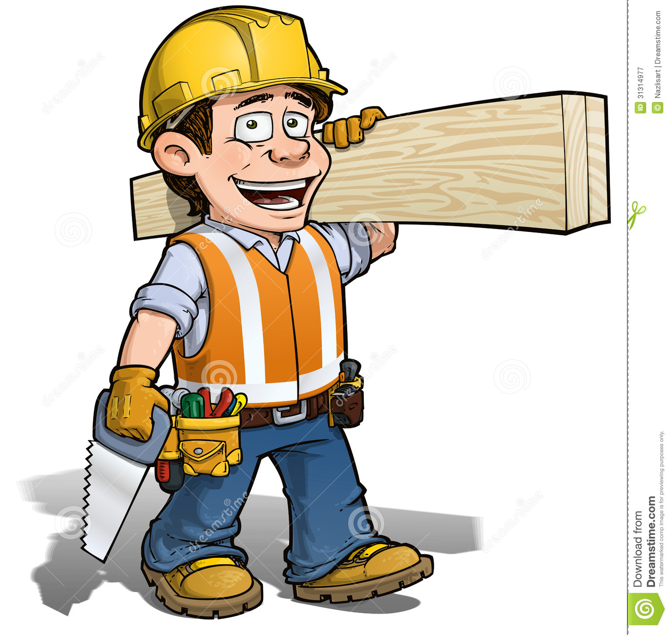 Cartoon Construction Worker Clipart