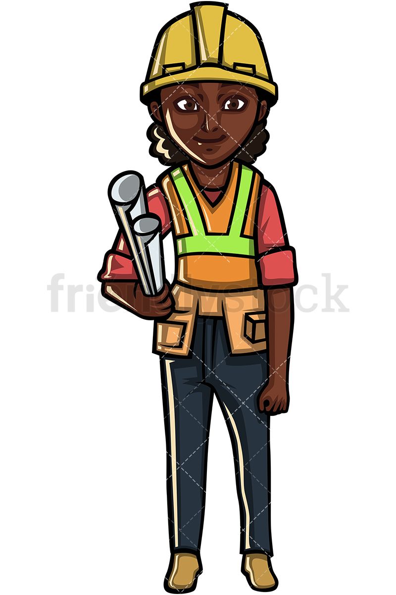 Black Female Construction Worker in