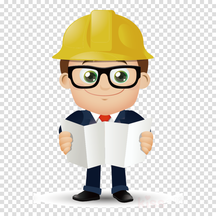Cartoon construction worker fictional character action