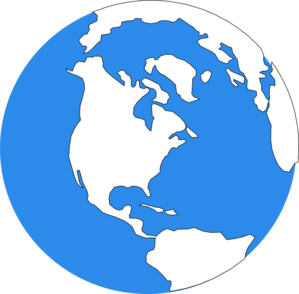 Blue earth icon.