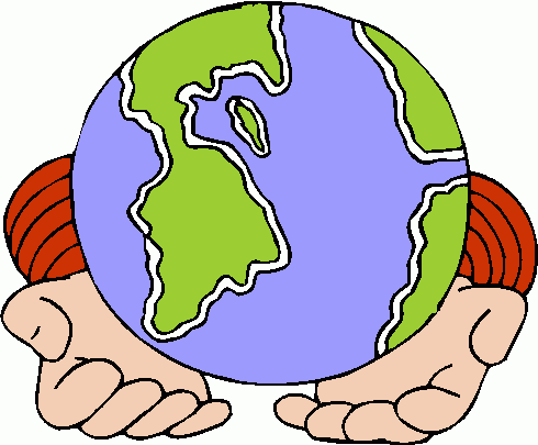 World in hands clipart free images
