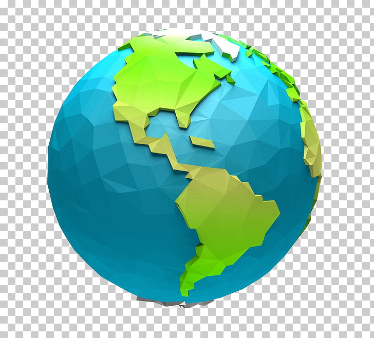 Globe World Animation Cartoon, Blue Earth, blue and green
